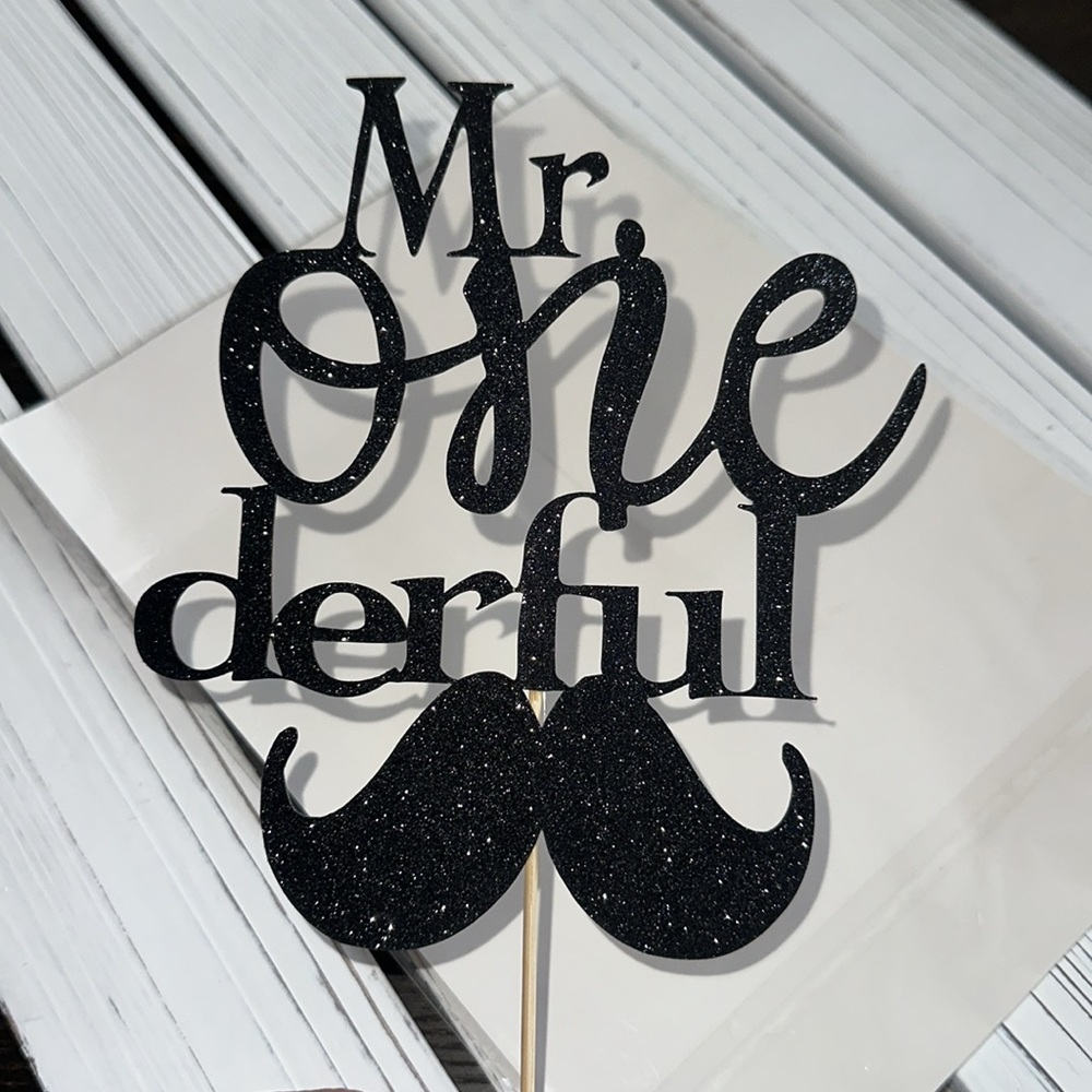 Mr. One-derful Cake Topper